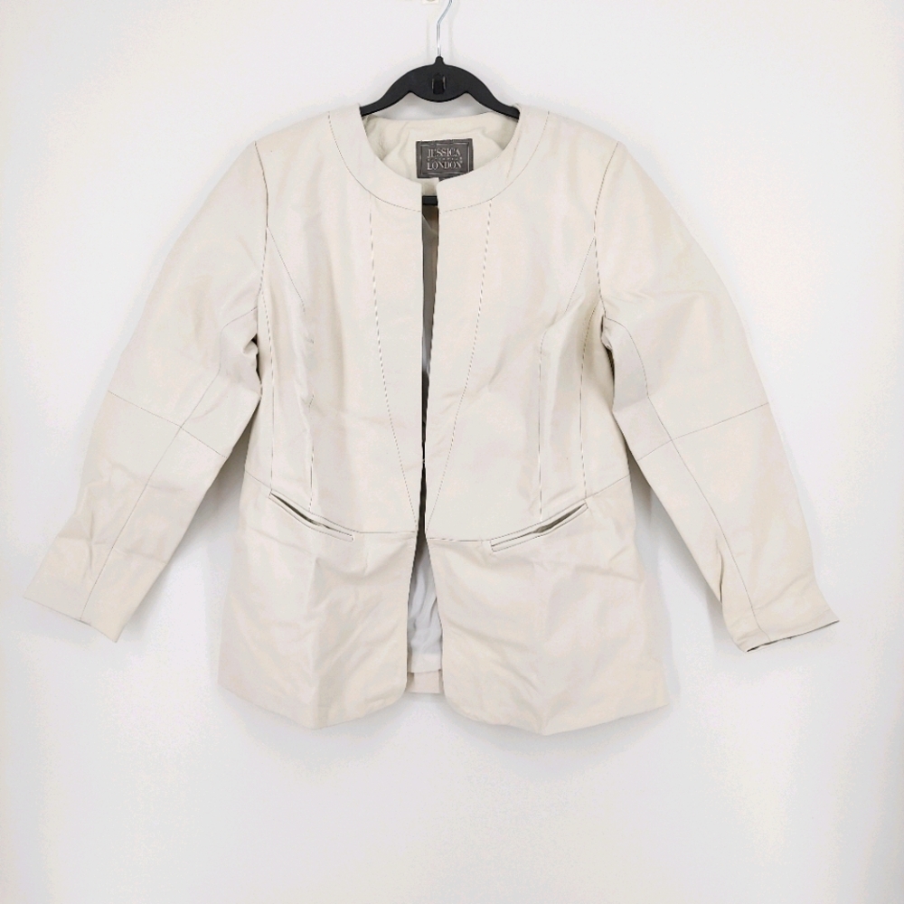 Jessica London Plus Size Women's Leather Jacket NW